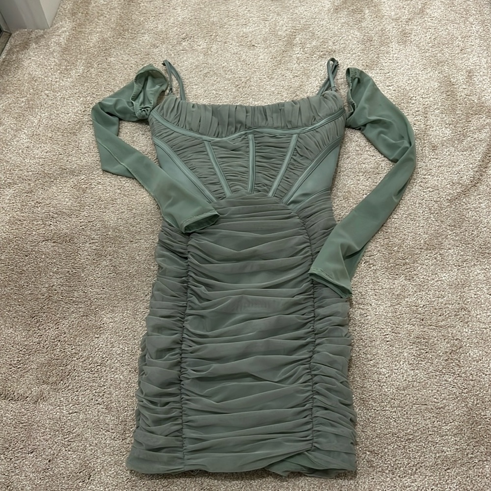 House of CB Sage Green Midi Dress